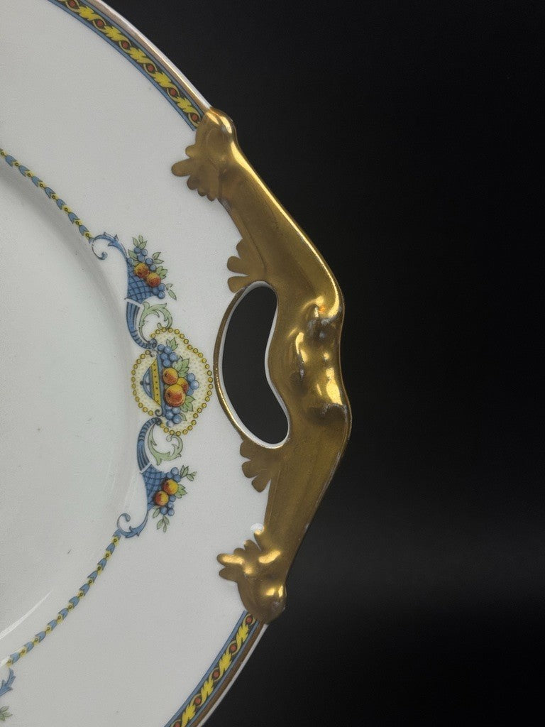 Service à dessert en porcelaine de Limoges Bernardaud avec plat et 12 assiettes