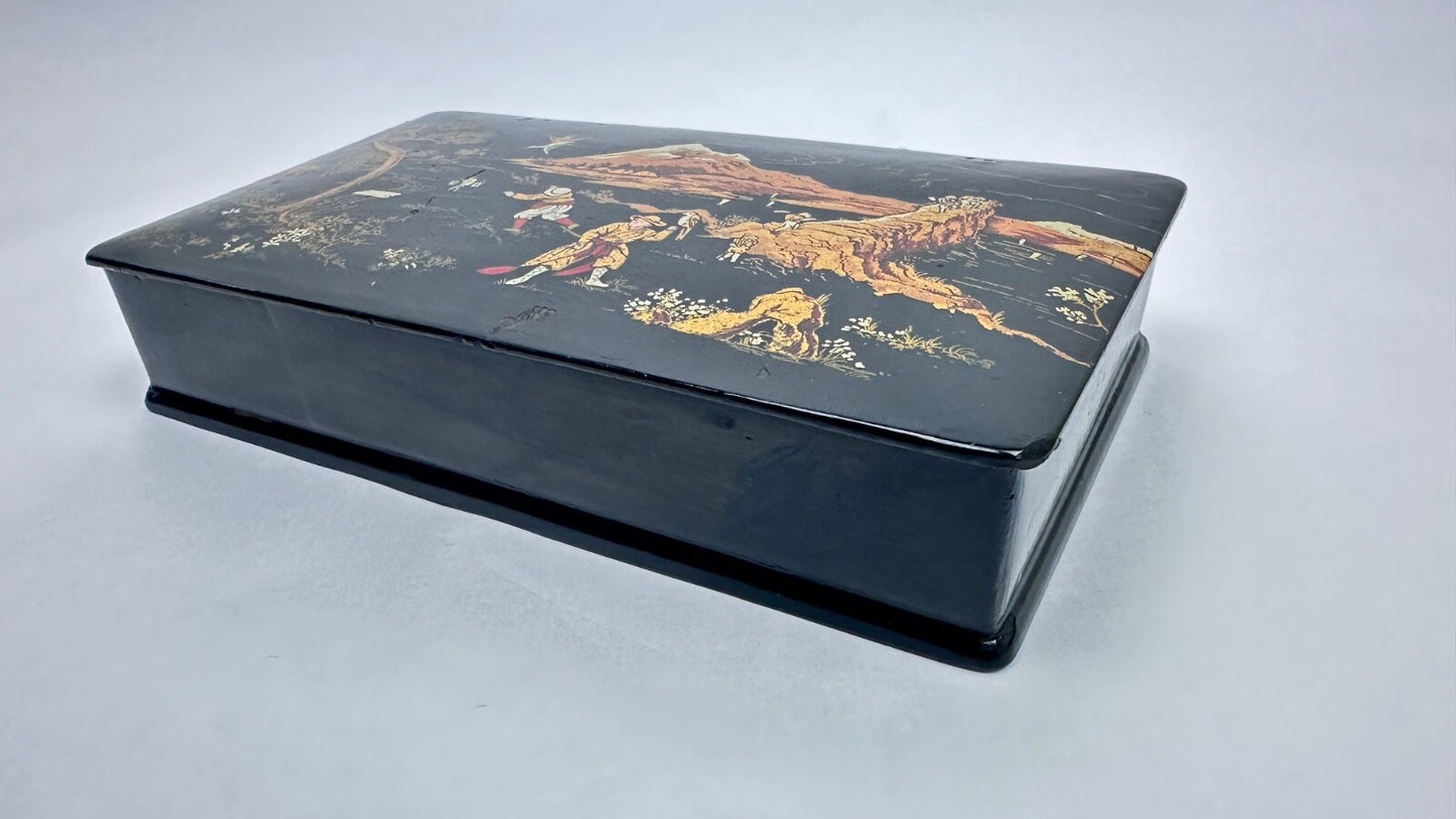 Boîte, Coffret En Carton Bouilli Napoléon III