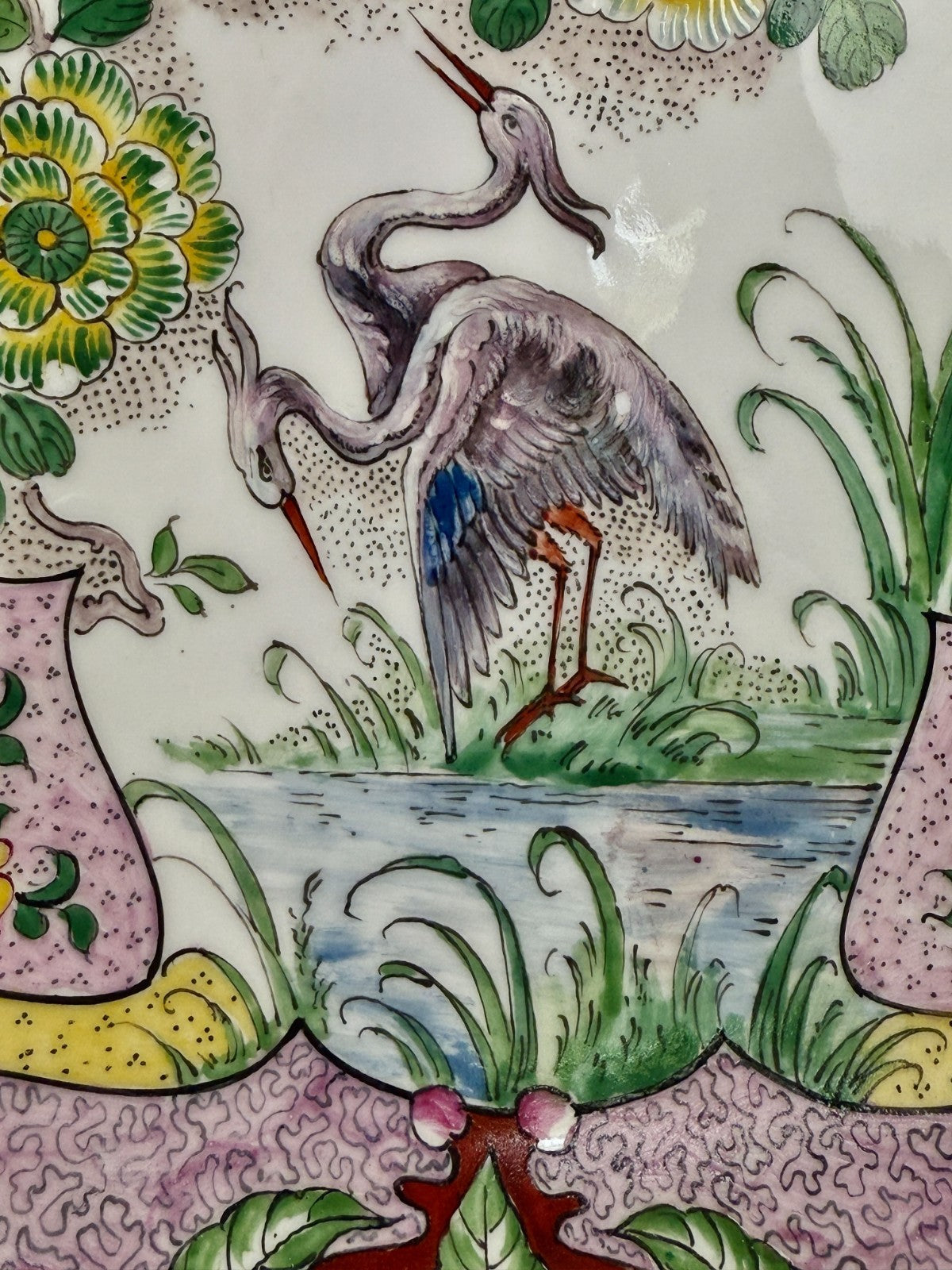 Grande assiette en porcelaine de Limoges Henri Creance