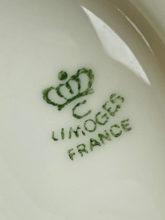 Saucière porcelaine de Paris blanche décor tête de Lion Empire France