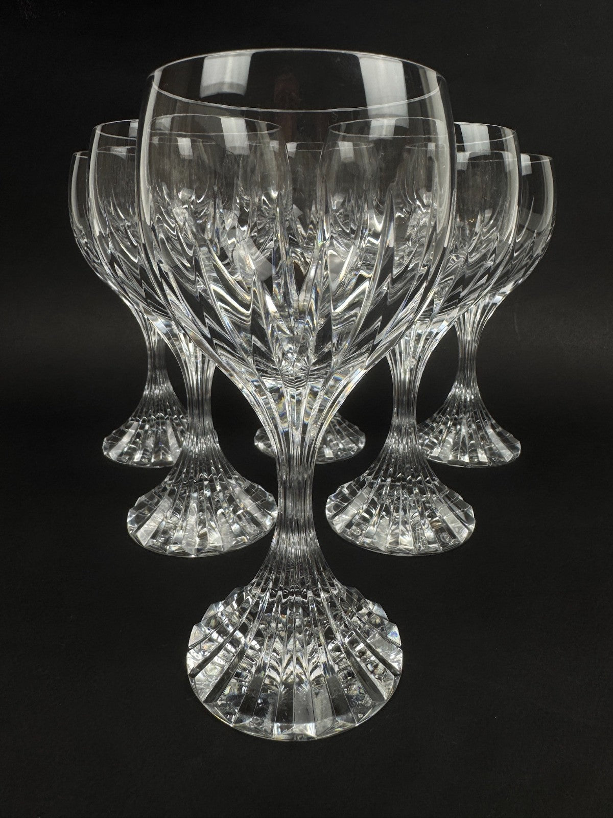 Série de 6 verres à eau 17,5 cm Masséna de Baccarat état neuf !