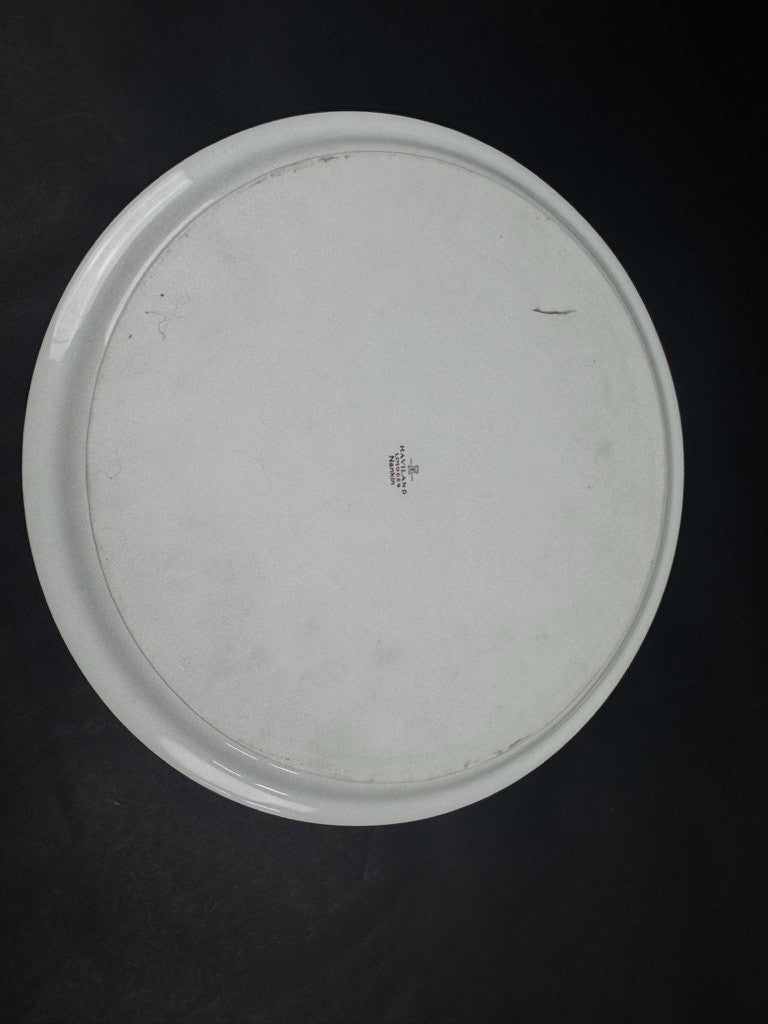 Plat à tarte Haviland modèle Nankin bleu et or