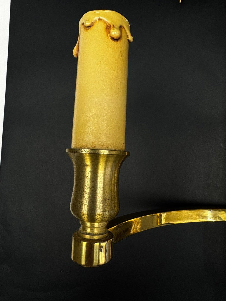 Paire d’appliques Maison Charles modèle "Lauriers", vers 1960