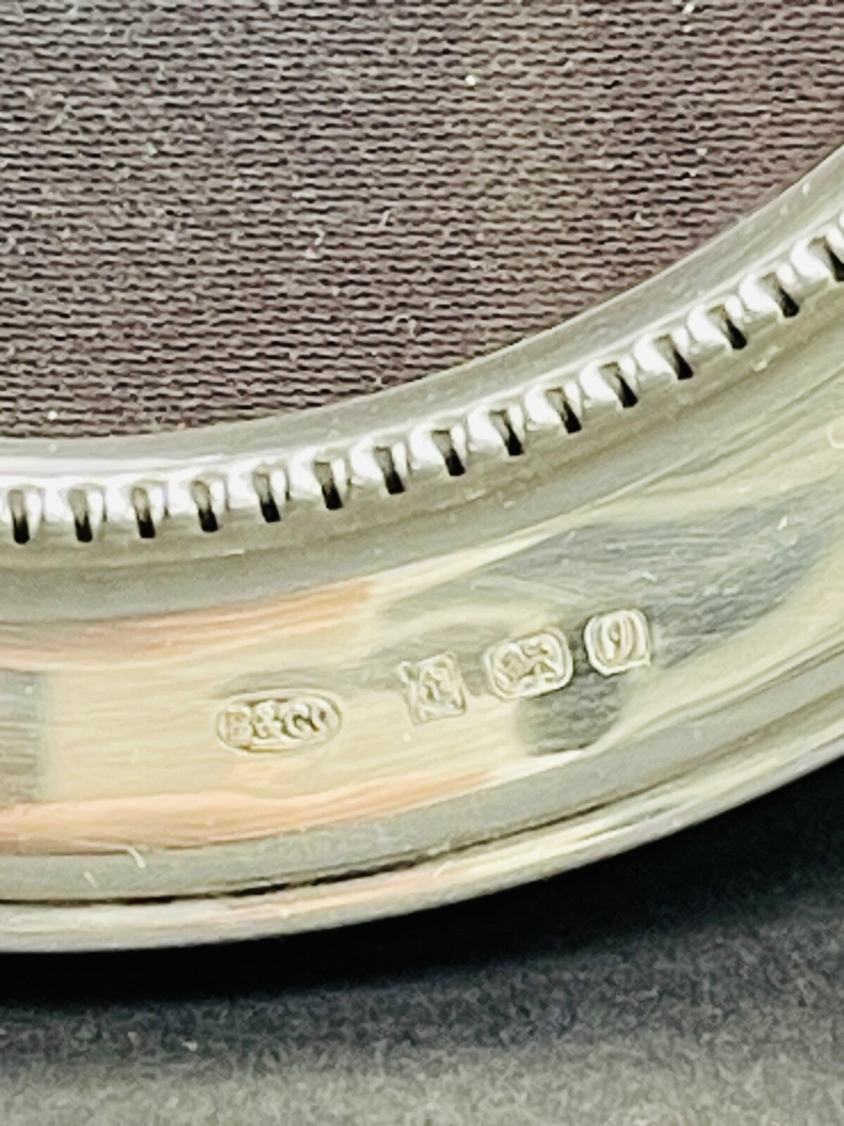 Cadre porte-photo en argent massif anglais