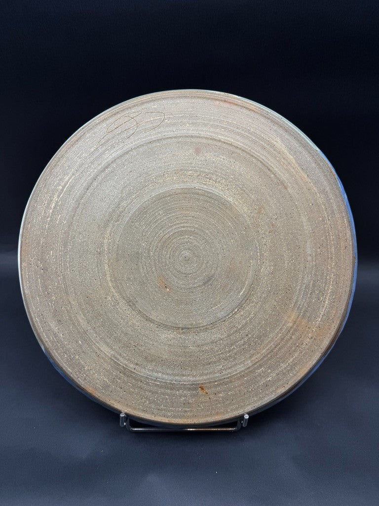 Plat décoratif céramique émaillée style Vallauris, vers 1950-60