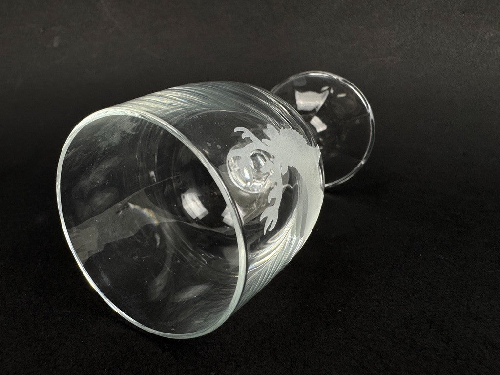 Suite de 5 verres à Porto ou à Sherry en cristal d'Ecosse