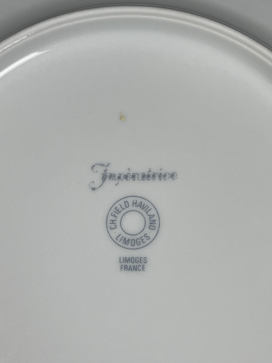 Haviland Limoges,  assiette de table n°2 Impératrice, neuve