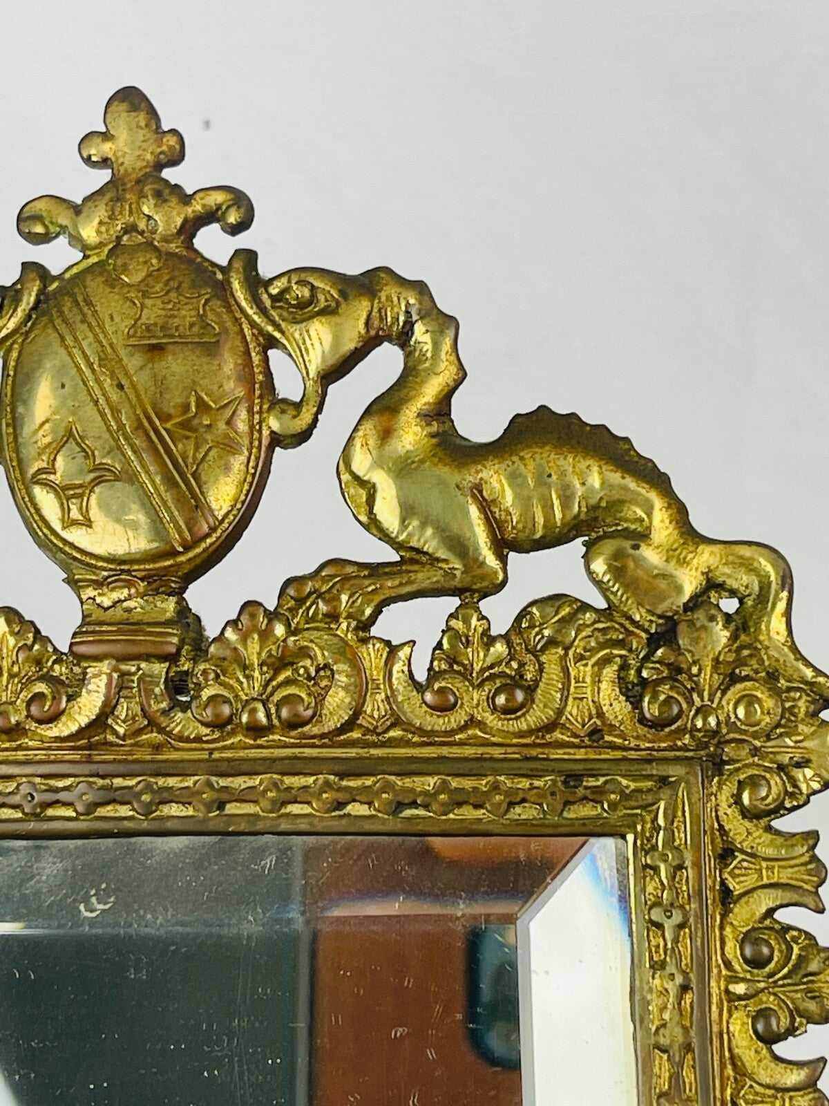 Paire d'appliques miroir en bronze 19ème