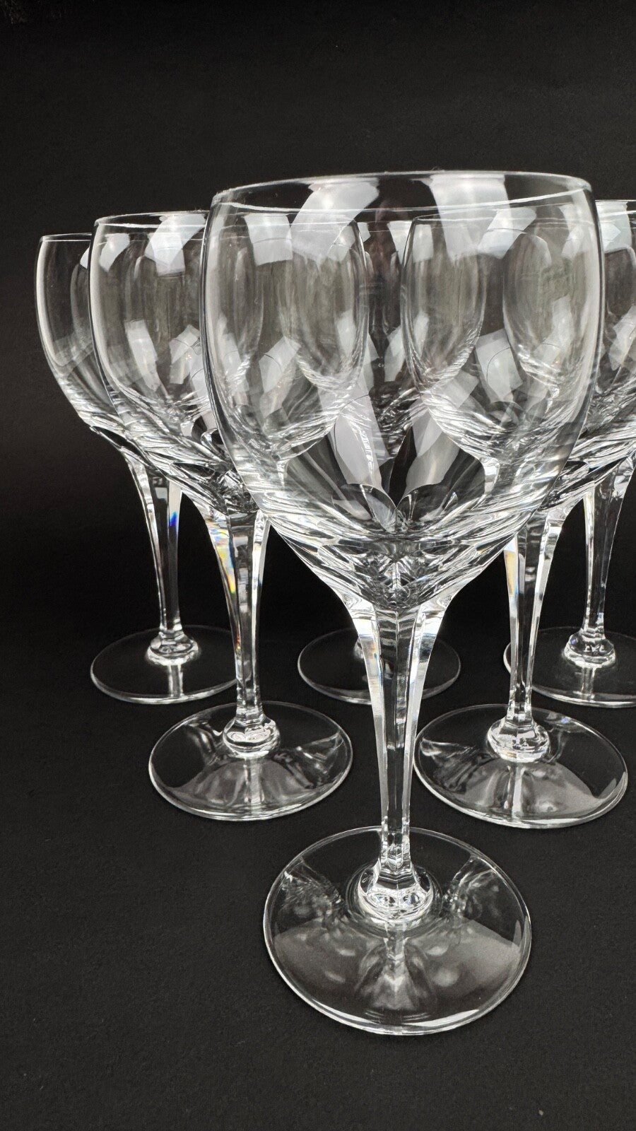 Lalique suite de 6 verres à eau modèle Tuileries
