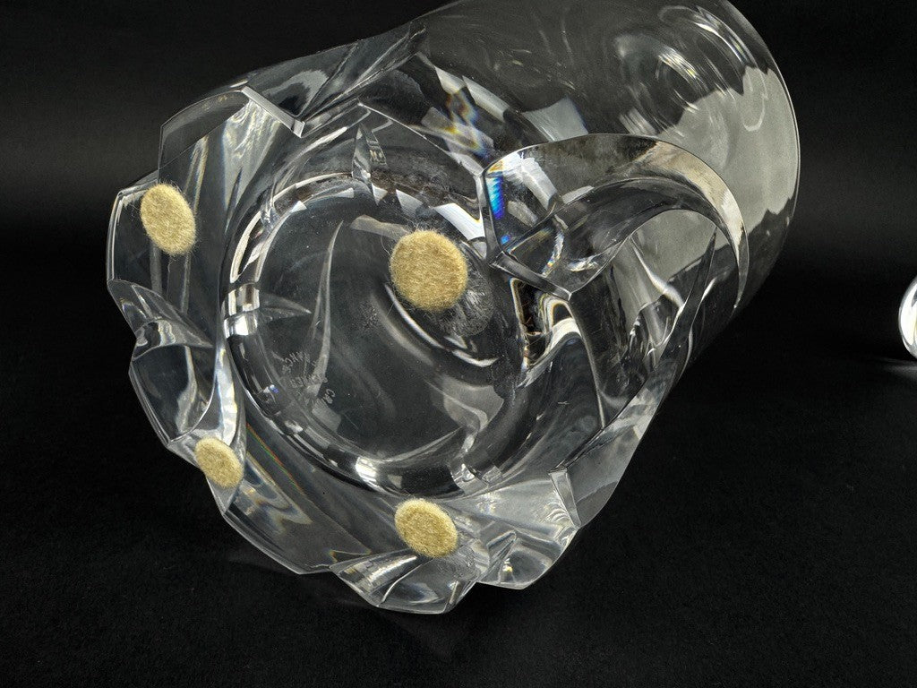 Carafe cristal de Sèvres France taillé avec bouchon 35 cm