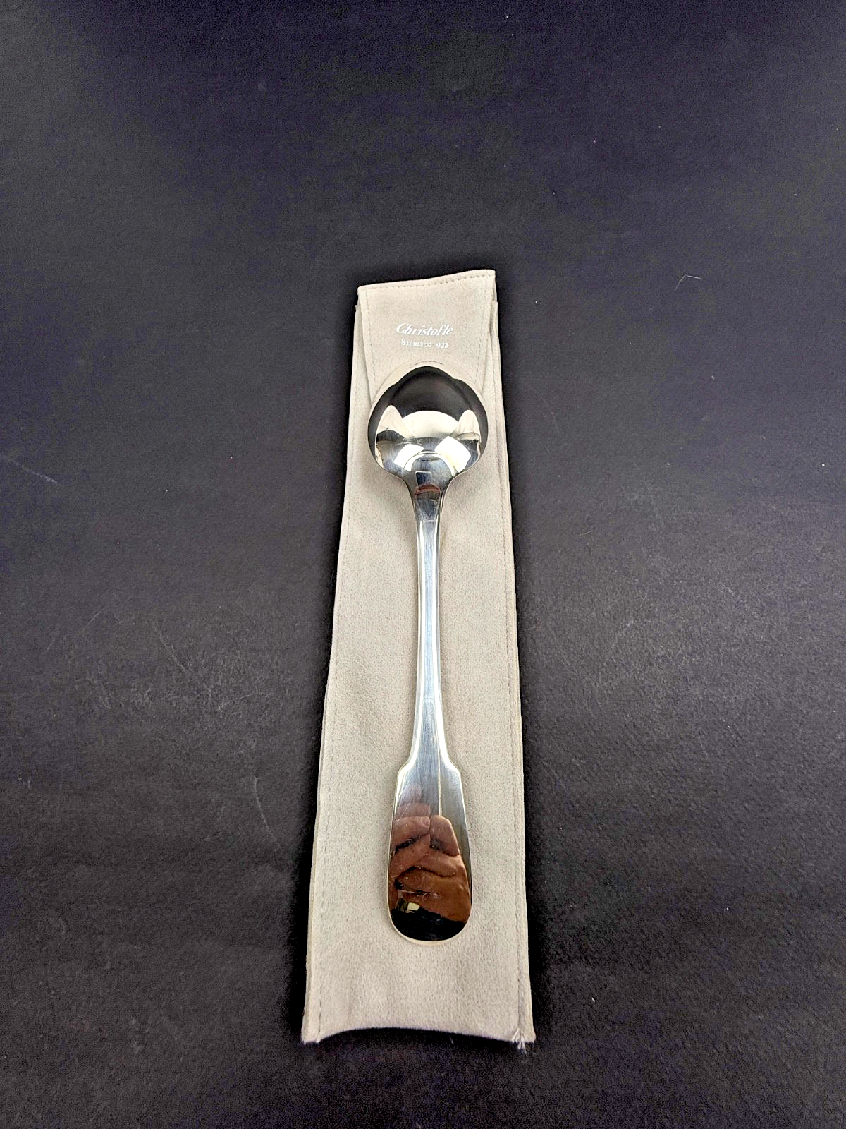 CHRISTOFLE argent massif suite de 6 cuillères à soupe modèle Cluny