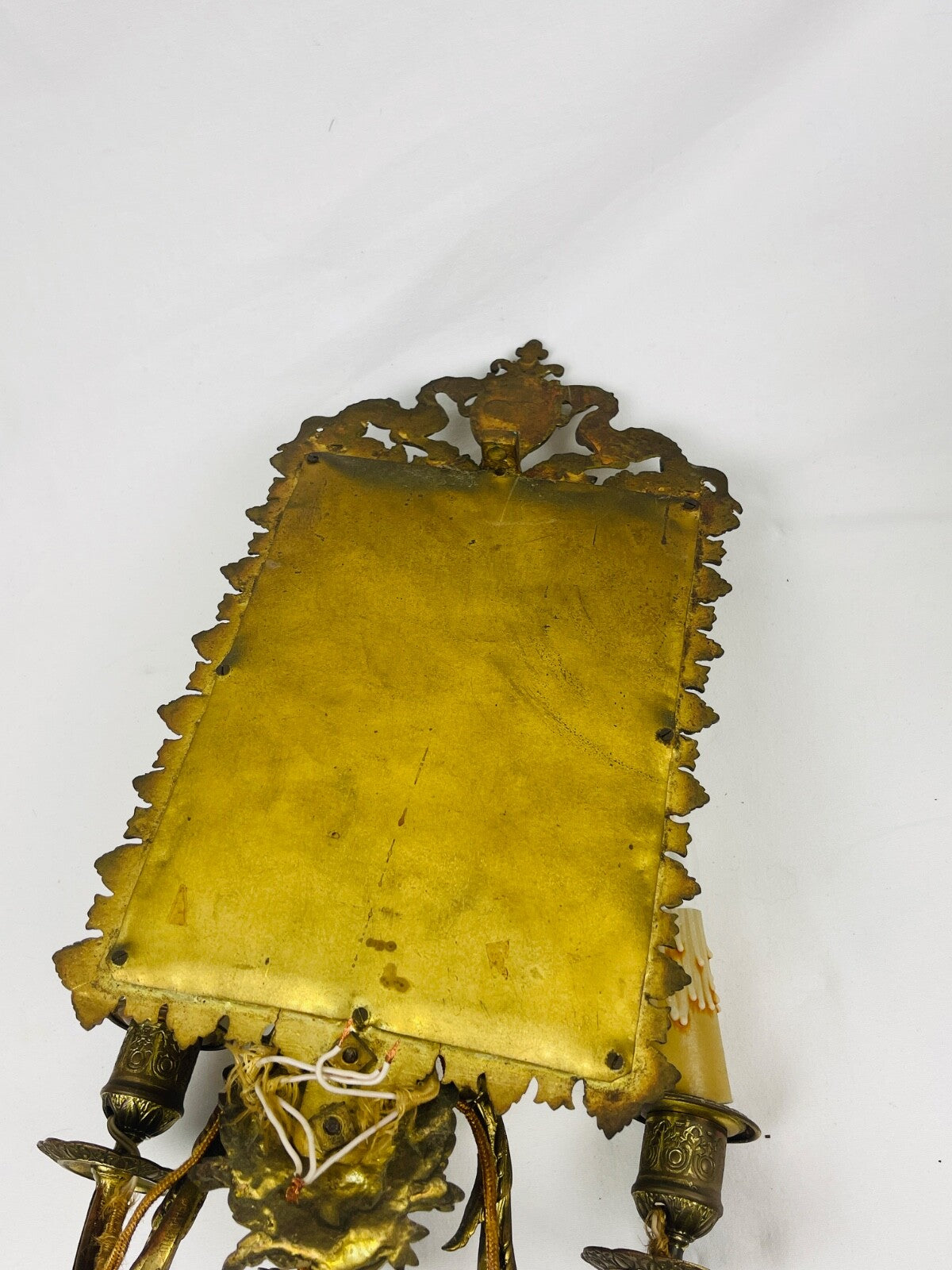Paire d'appliques miroir en bronze 19ème