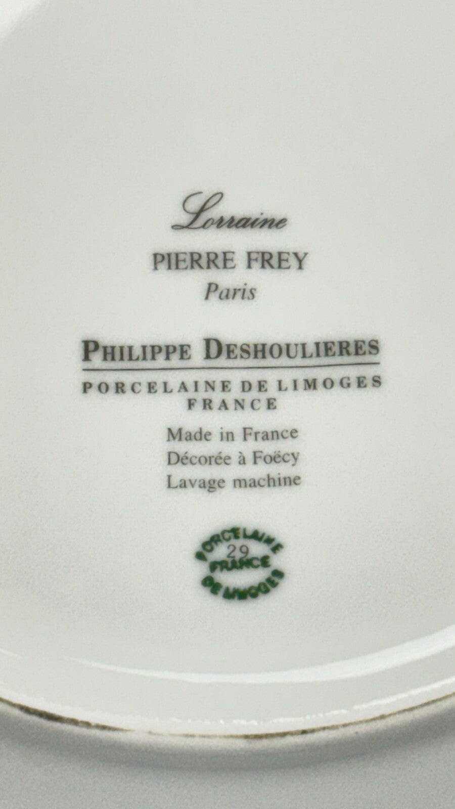 Pierre Frey pour Philippe Deshoulières, 6 assiettes de présentation Lorraine
