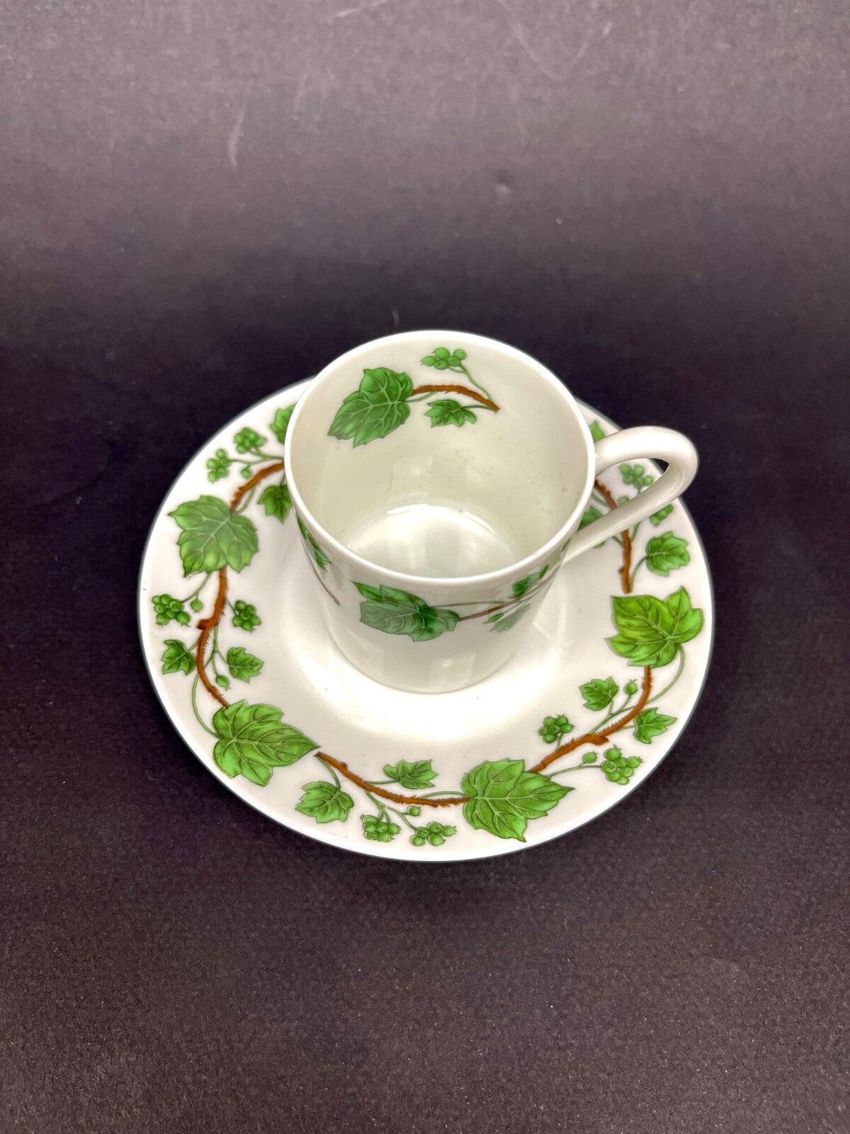 Coffret De 6 Tasses à Café Et 5 Sous-tasses Porcelaine De Paris Modèle Lierre