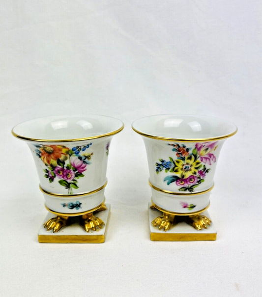 Paire de petits vases en porcelaine Herend