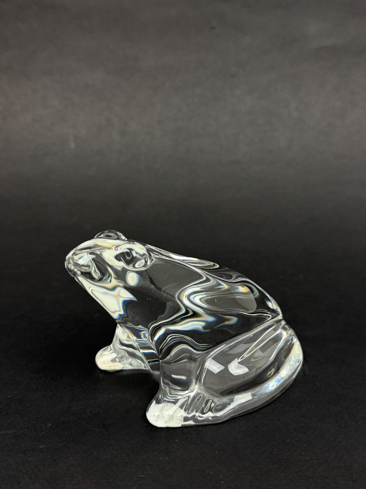 Baccarat, grenouille en cristal, presse-papiers