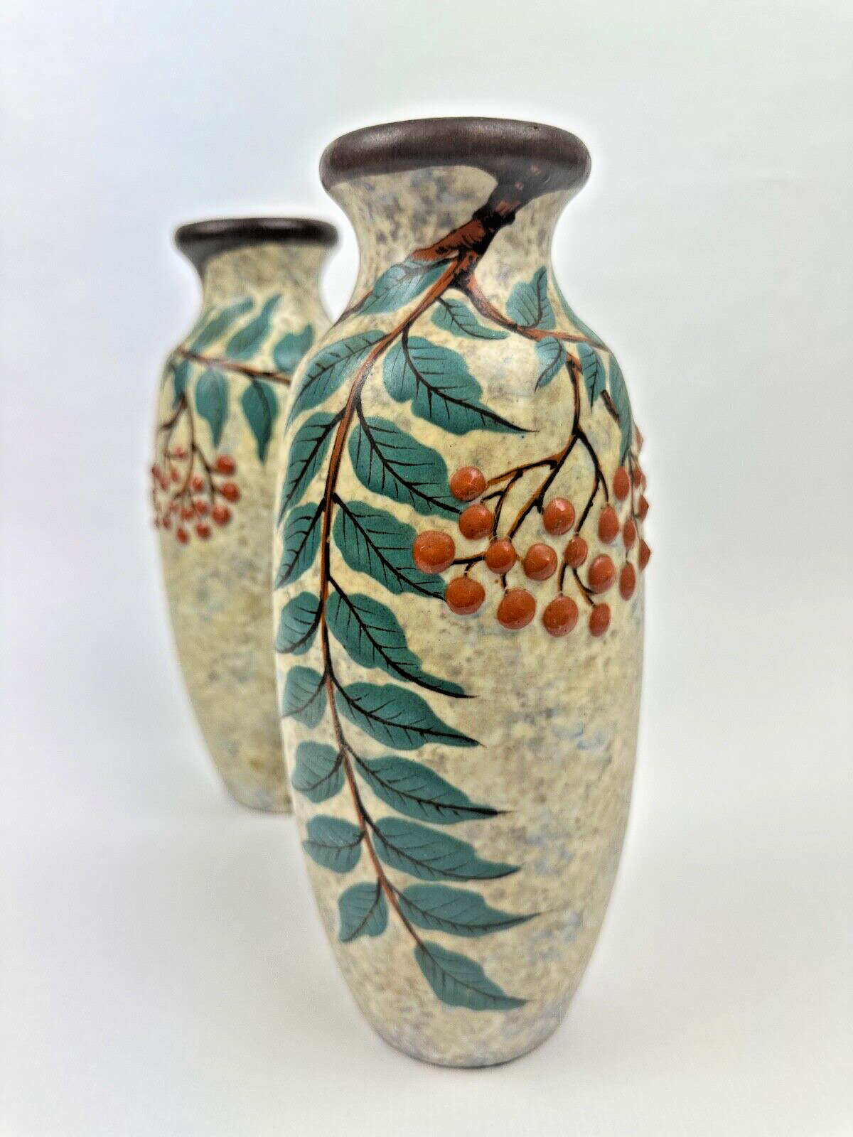 Belle Paire De Vases Art Déco De Louis Auguste Dage