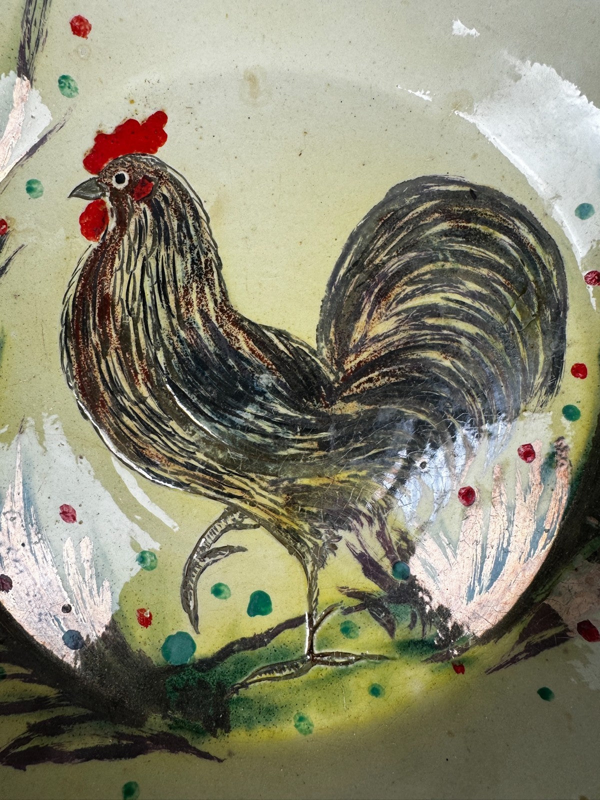 Service de table signé Costa Diaz – faïence catalane à décor d’oiseaux – 1950