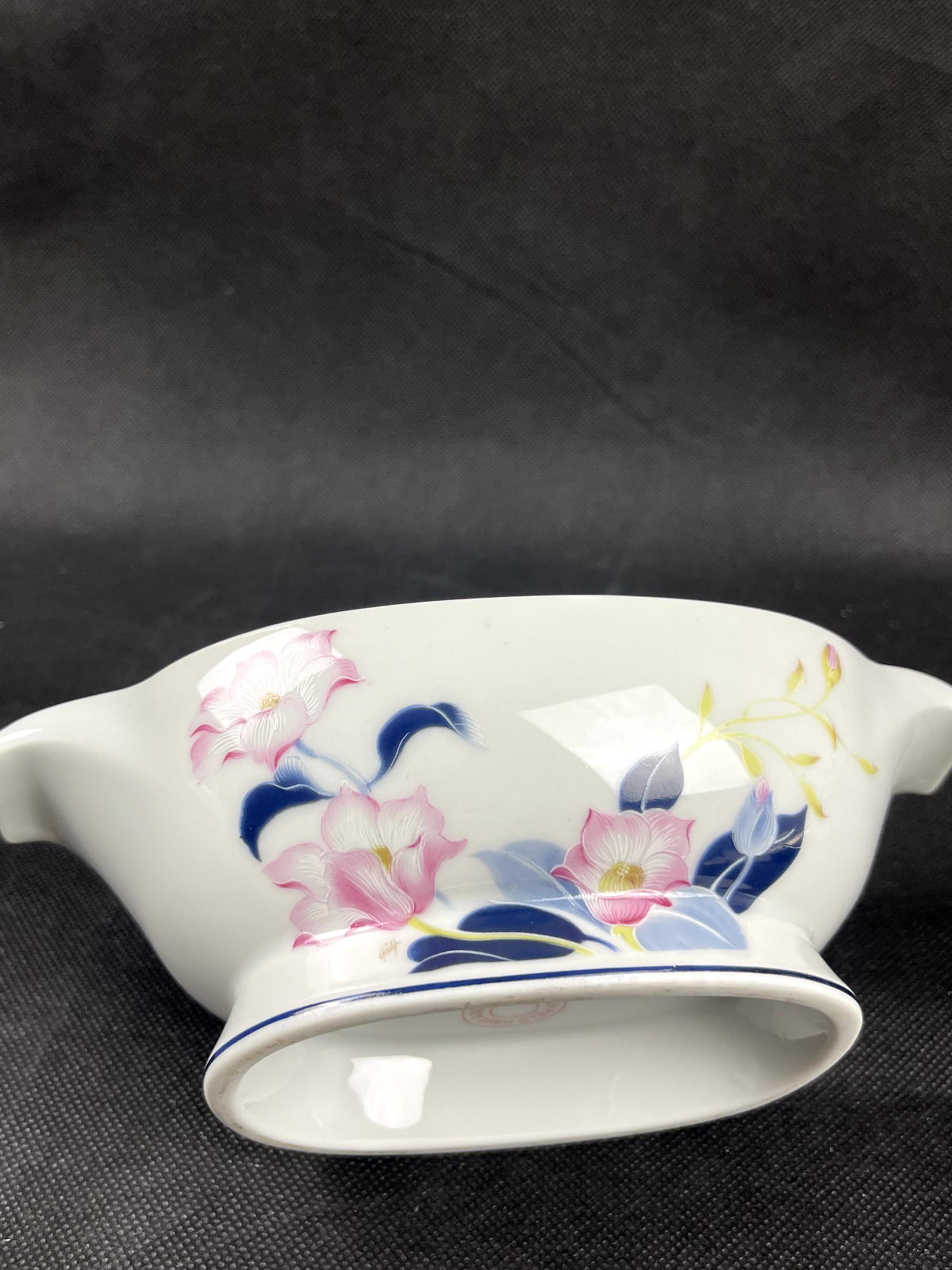 CH Field Haviland, Limoges,  saucière motif Tulipes bleues