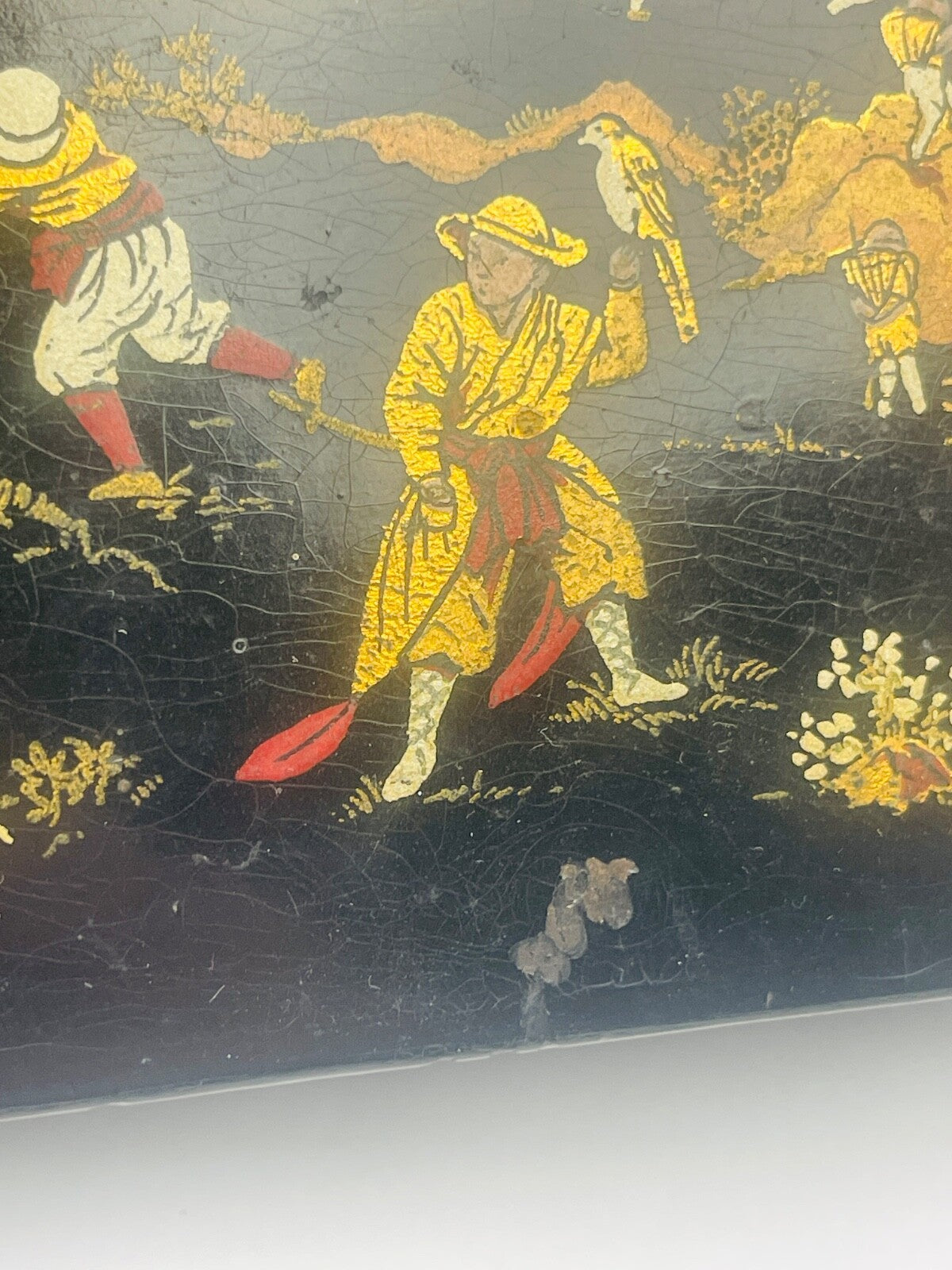 Belle boîte Napoléon III en carton bouilli