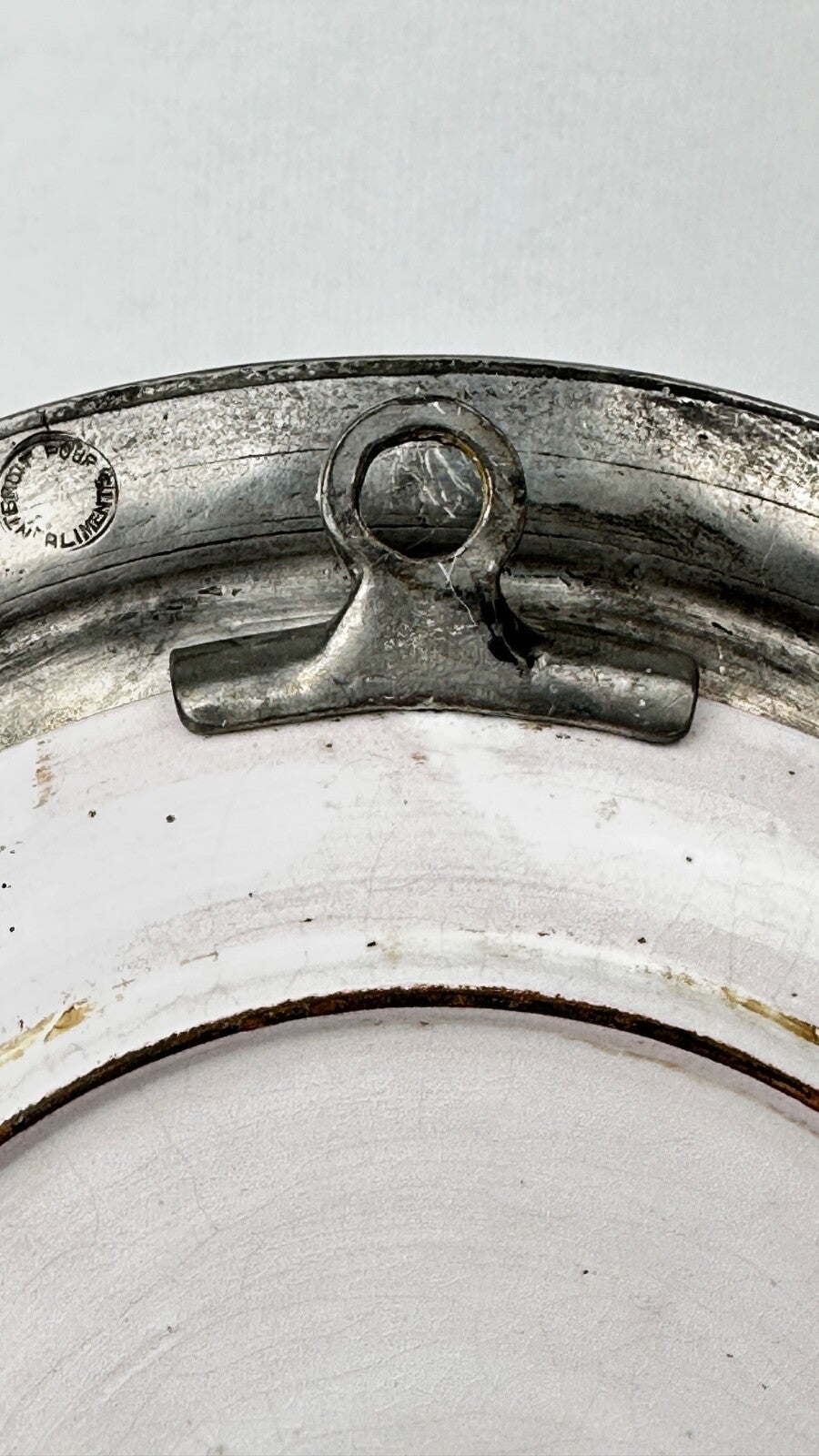 Assiette murale décorative faïence et étain au pissenlit