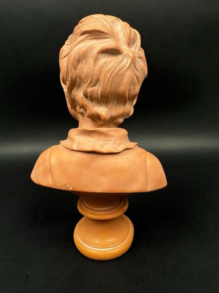 Buste "Alexandre Brongniart enfant" – Résine façon terre cuite, d’après Houdon
