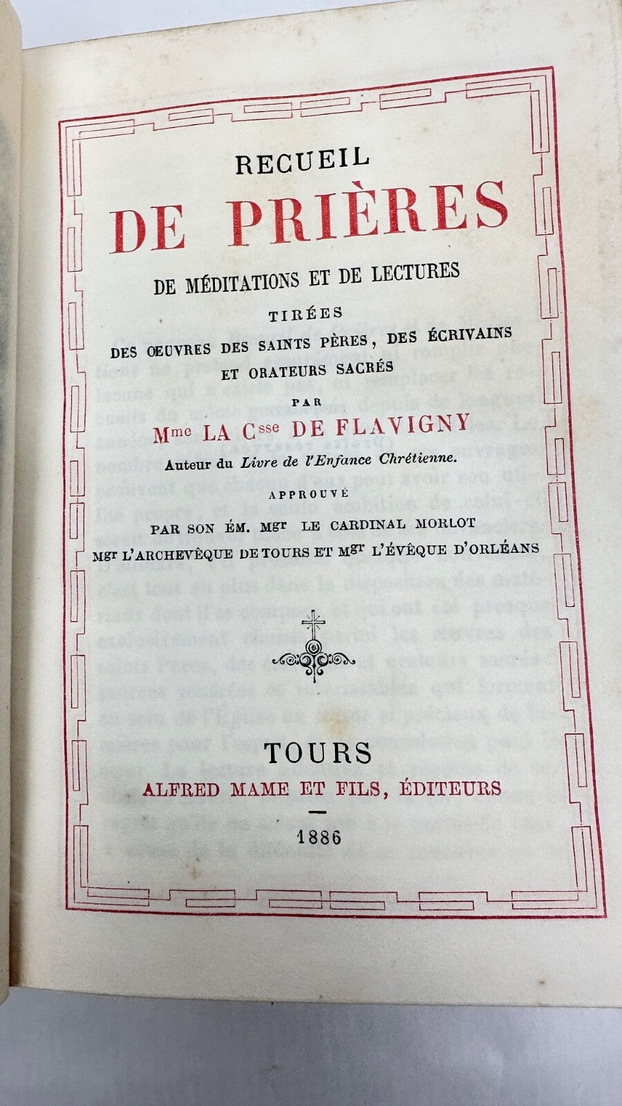 Recueil De Prières, De Méditations Et De Lecture Par Mme La Comtesse De Flavigny