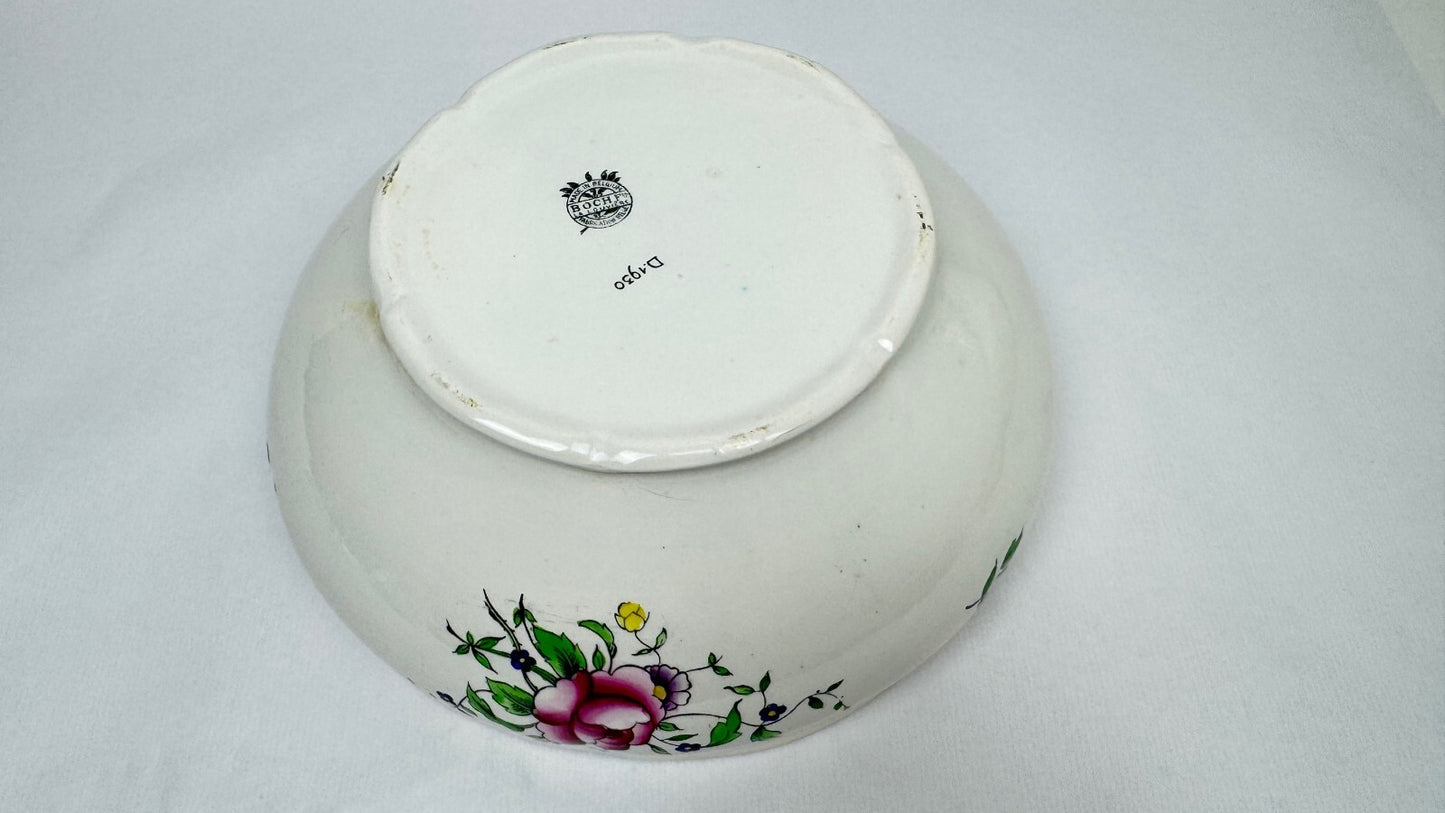 Boch Frères, La Louvière, soupière décor floral