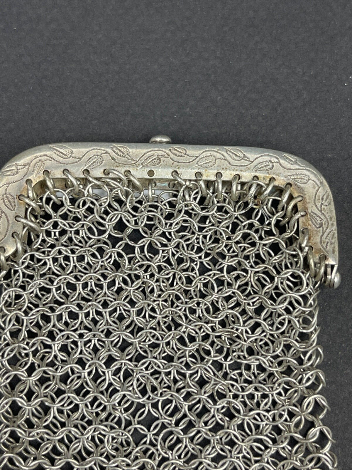 Ancienne  bourse, aumônière en argent massif n°7