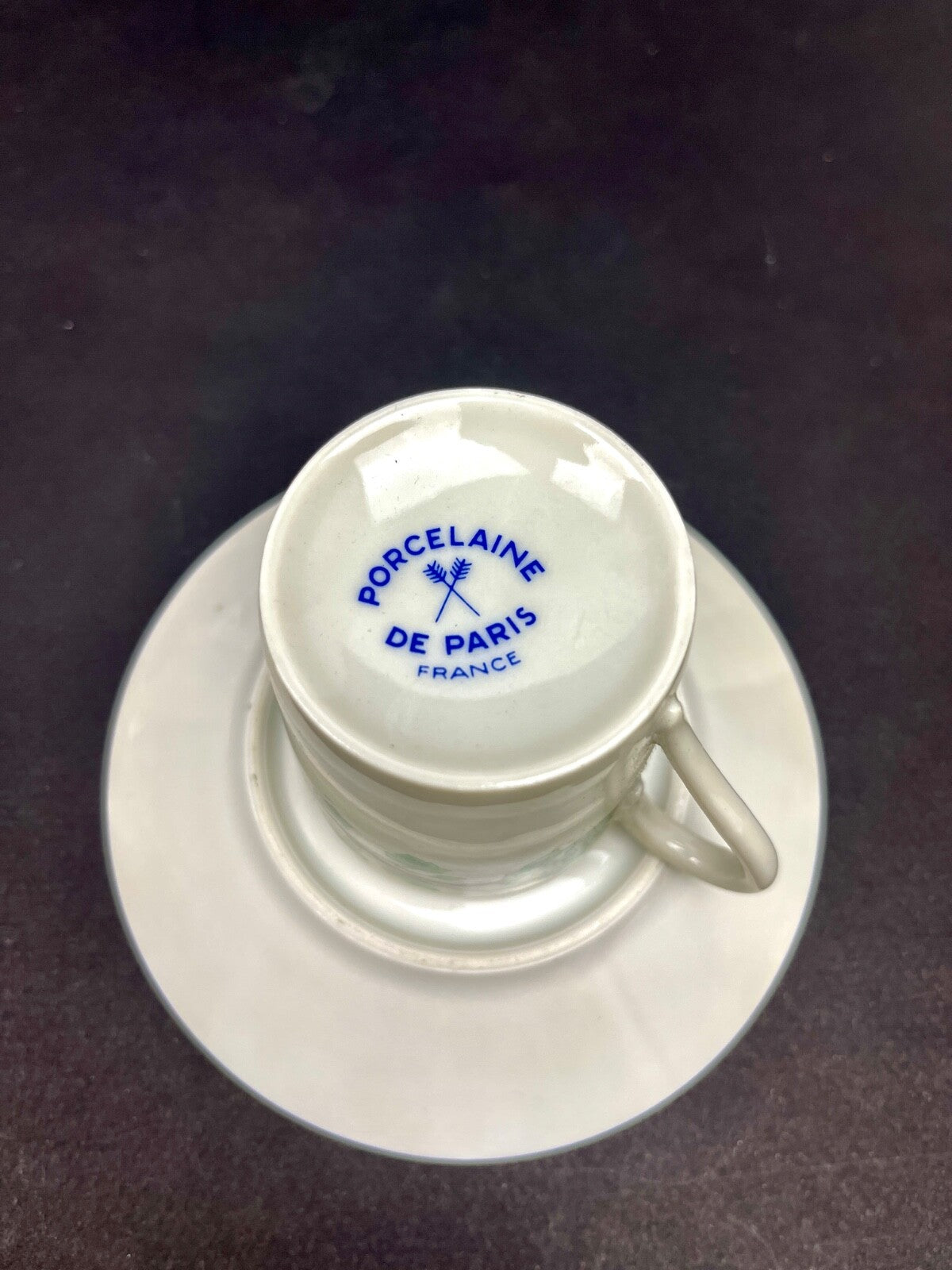 Coffret De 6 Tasses à Café Et 5 Sous-tasses Porcelaine De Paris Modèle Lierre