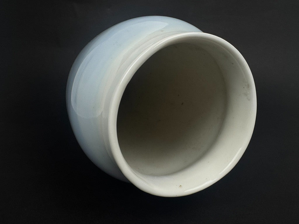 Vase en porcelaine de Copenhague, décor hivernal peint à la main, vers 1900-1920