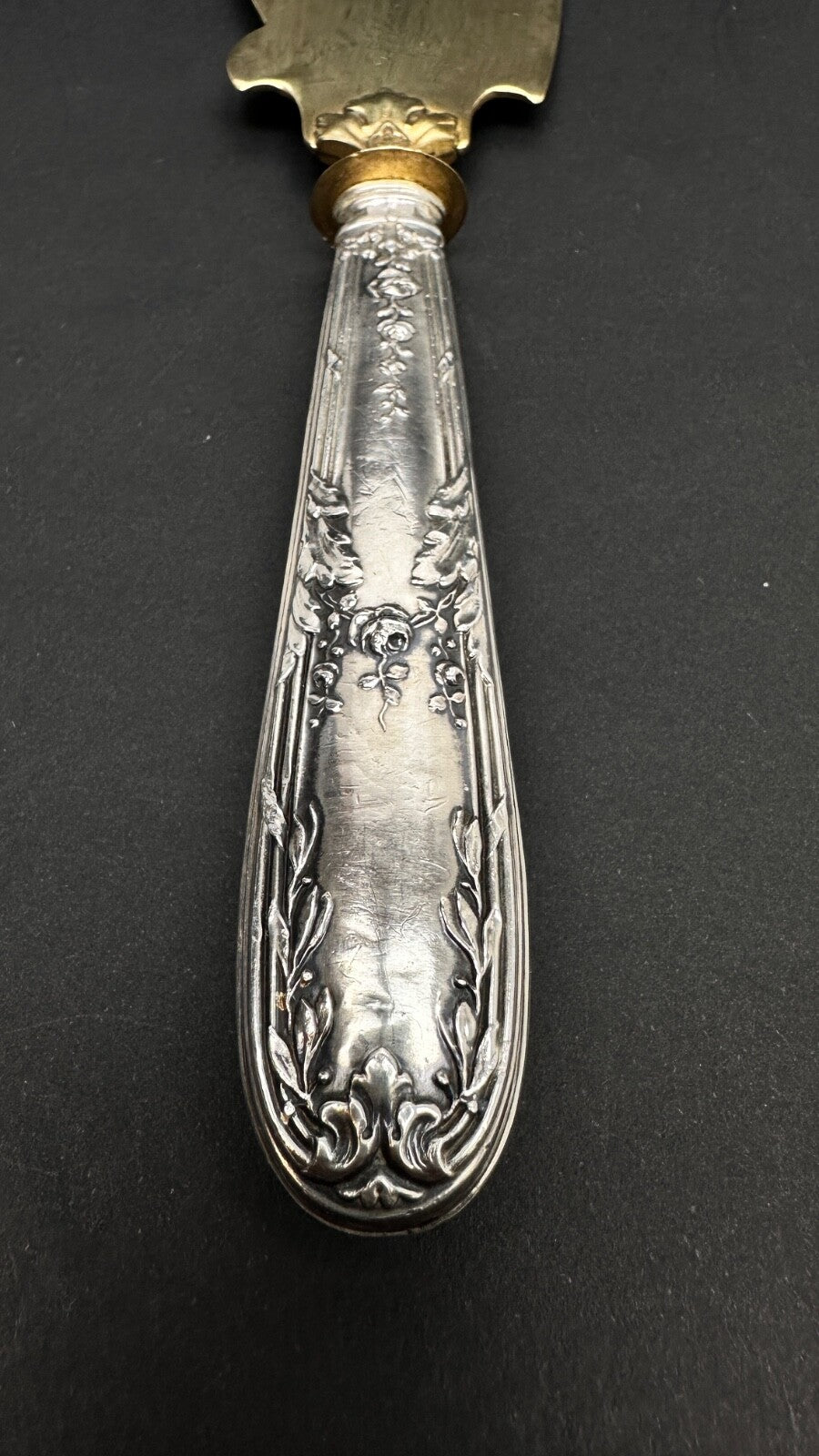 Couteau à Gâteaux, à Glace Et Pelle à Fruits En Argent, Couverts à Dessert