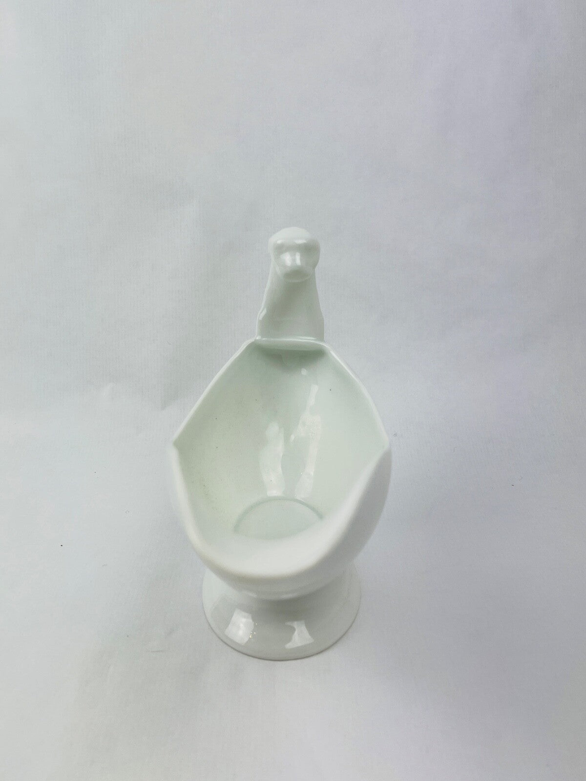 Saucière porcelaine de Paris blanche décor tête de Lion Empire France