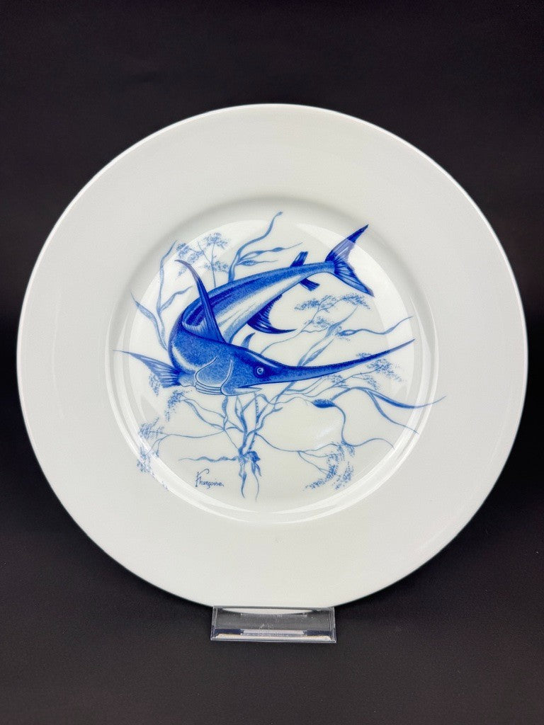 Service de 6 assiettes plates à Poissons stylisés – Jammet Seignolles