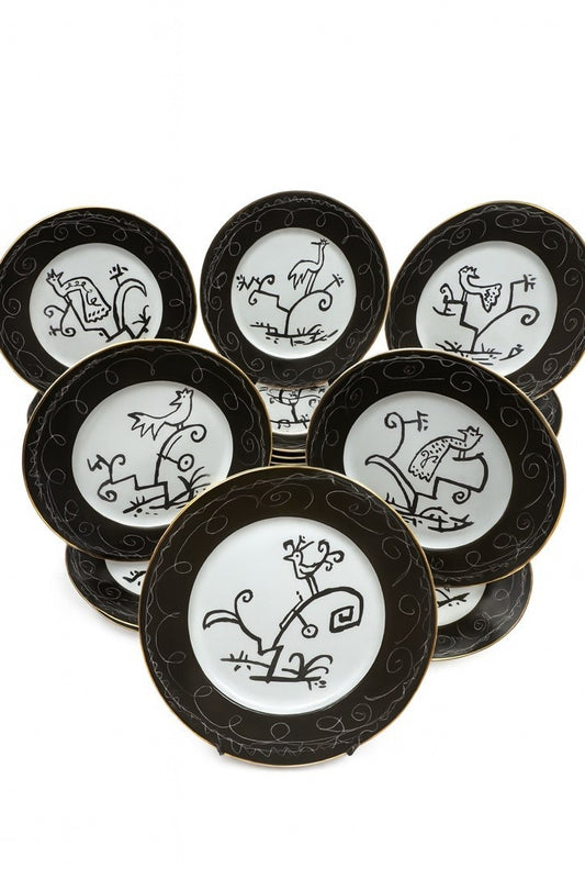 Javier Mariscal pour Bidasoa, suite de 18 assiettes
