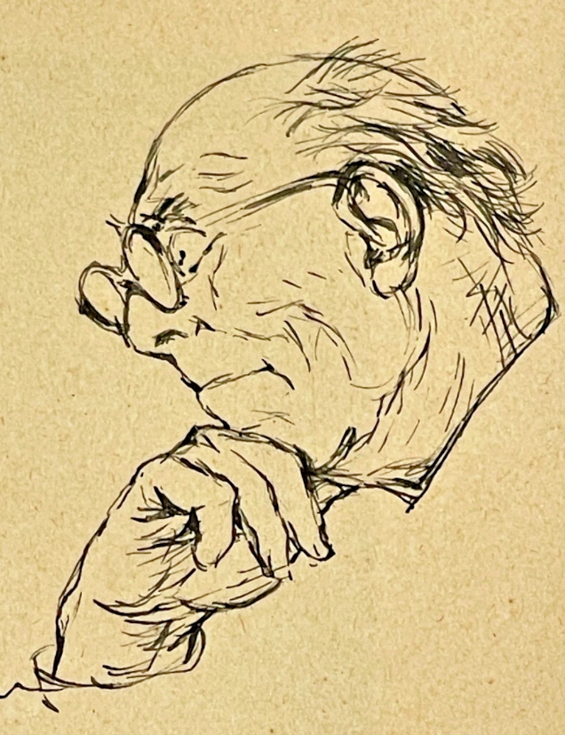 Dessin, Encre, Homme à La Salamandre