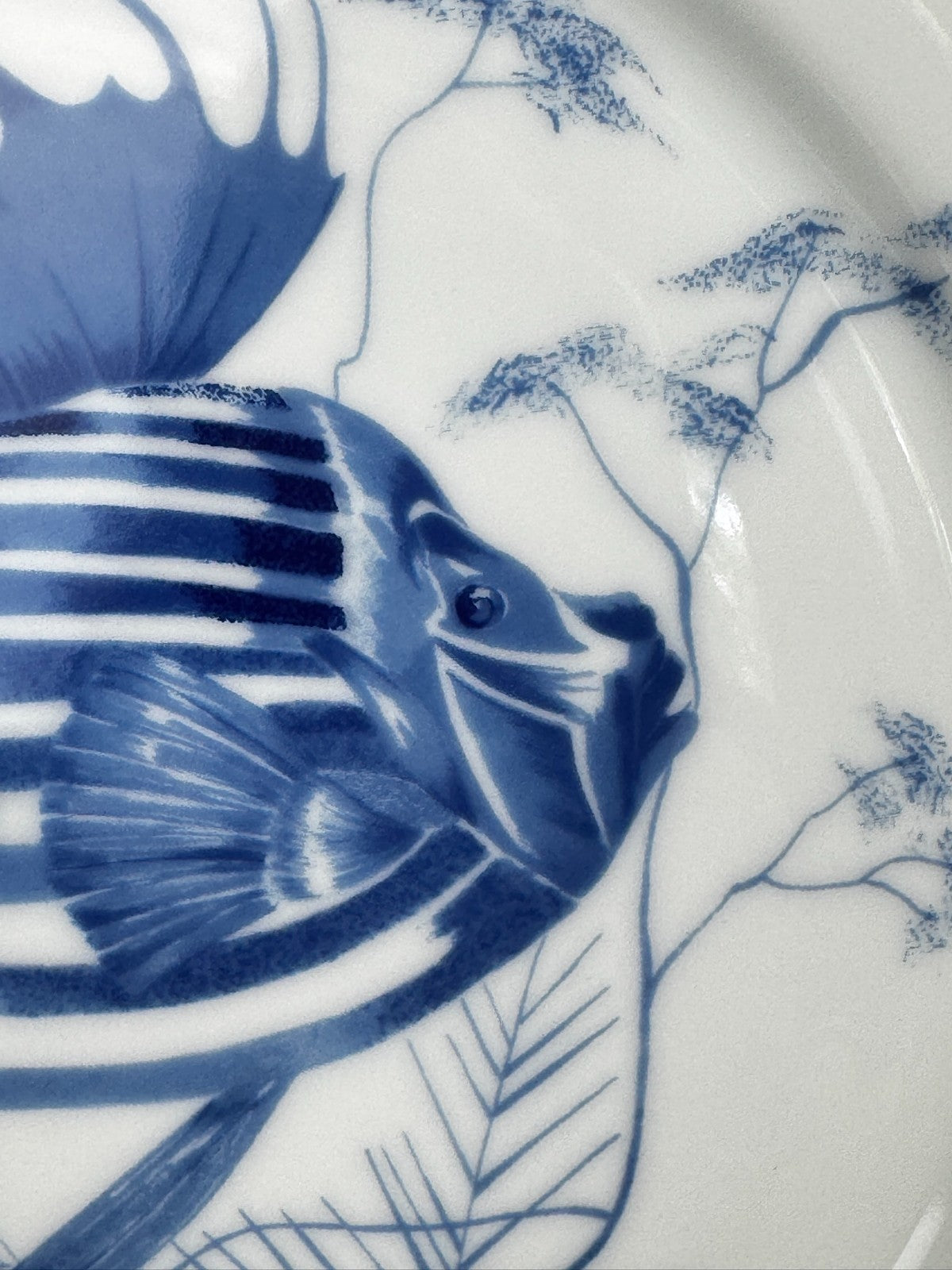 Service de 6 assiettes plates à Poissons stylisés – Jammet Seignolles