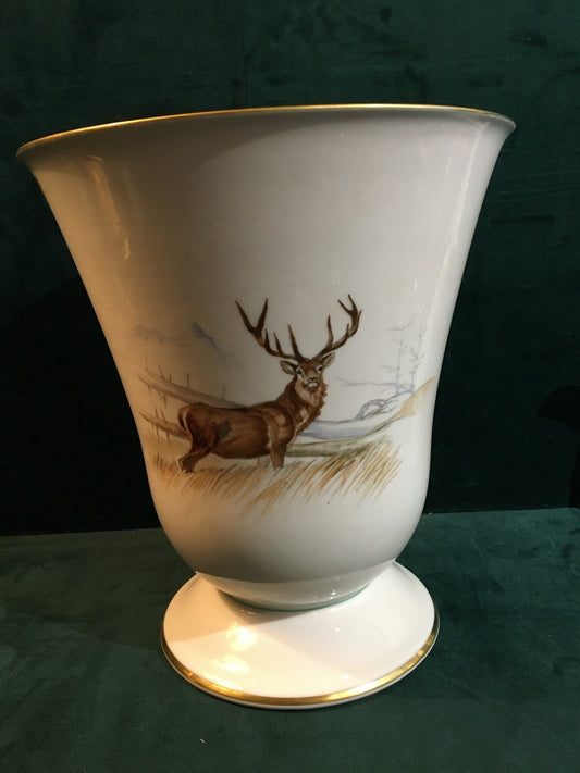 Grand vase en porcelaine allemande Heinrich - chasse