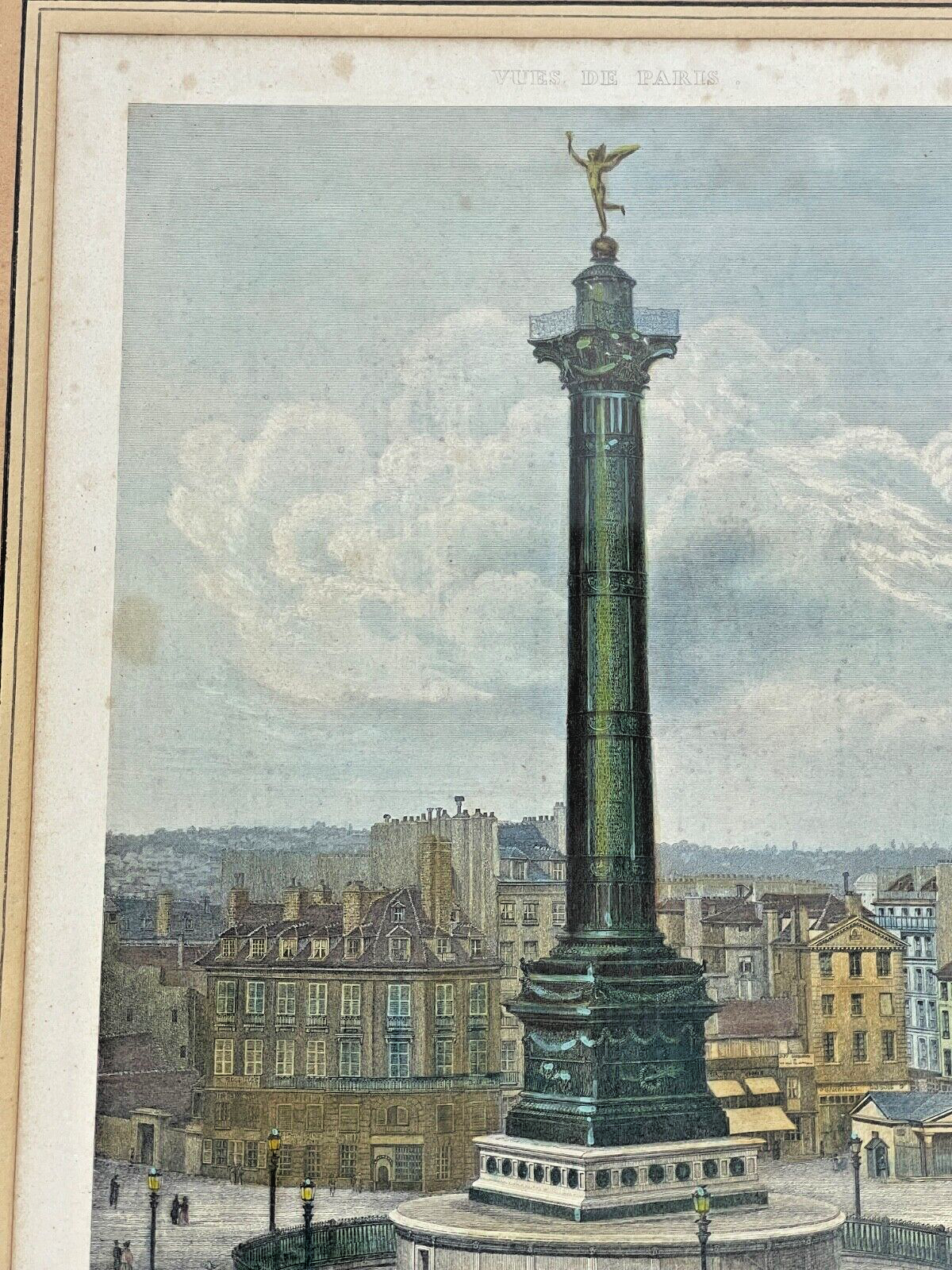 Suite De 2 Vues De Paris d'Ap. Jb Chamoin, Colonne De Juillet & Champs De Mars