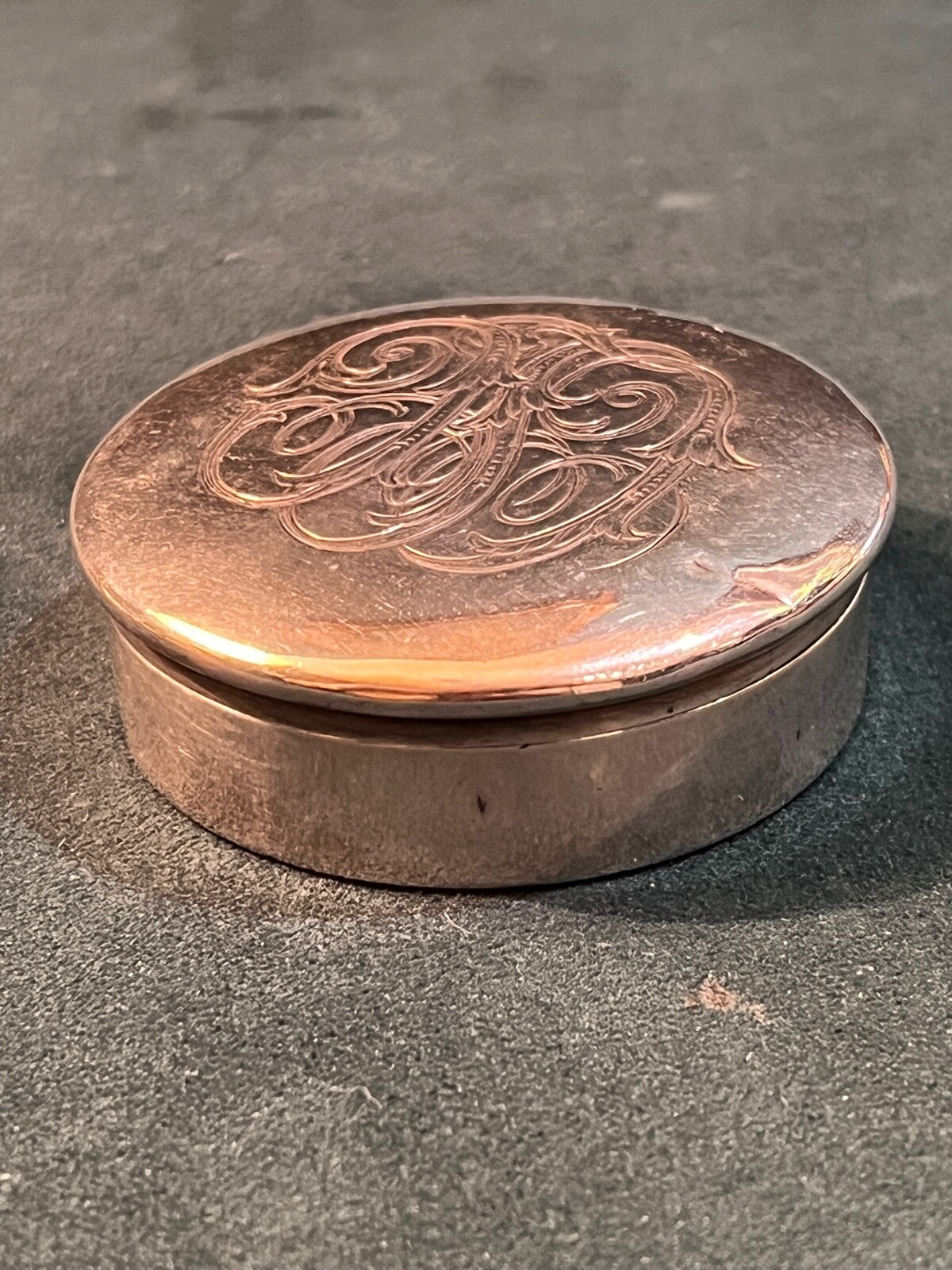 Boîte à pilules en argent massif anglais, Birmingham