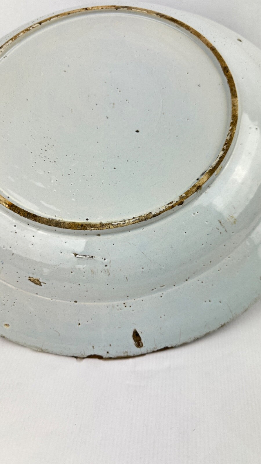 Grand Plat en faience 18ème  de Delft 34 cm