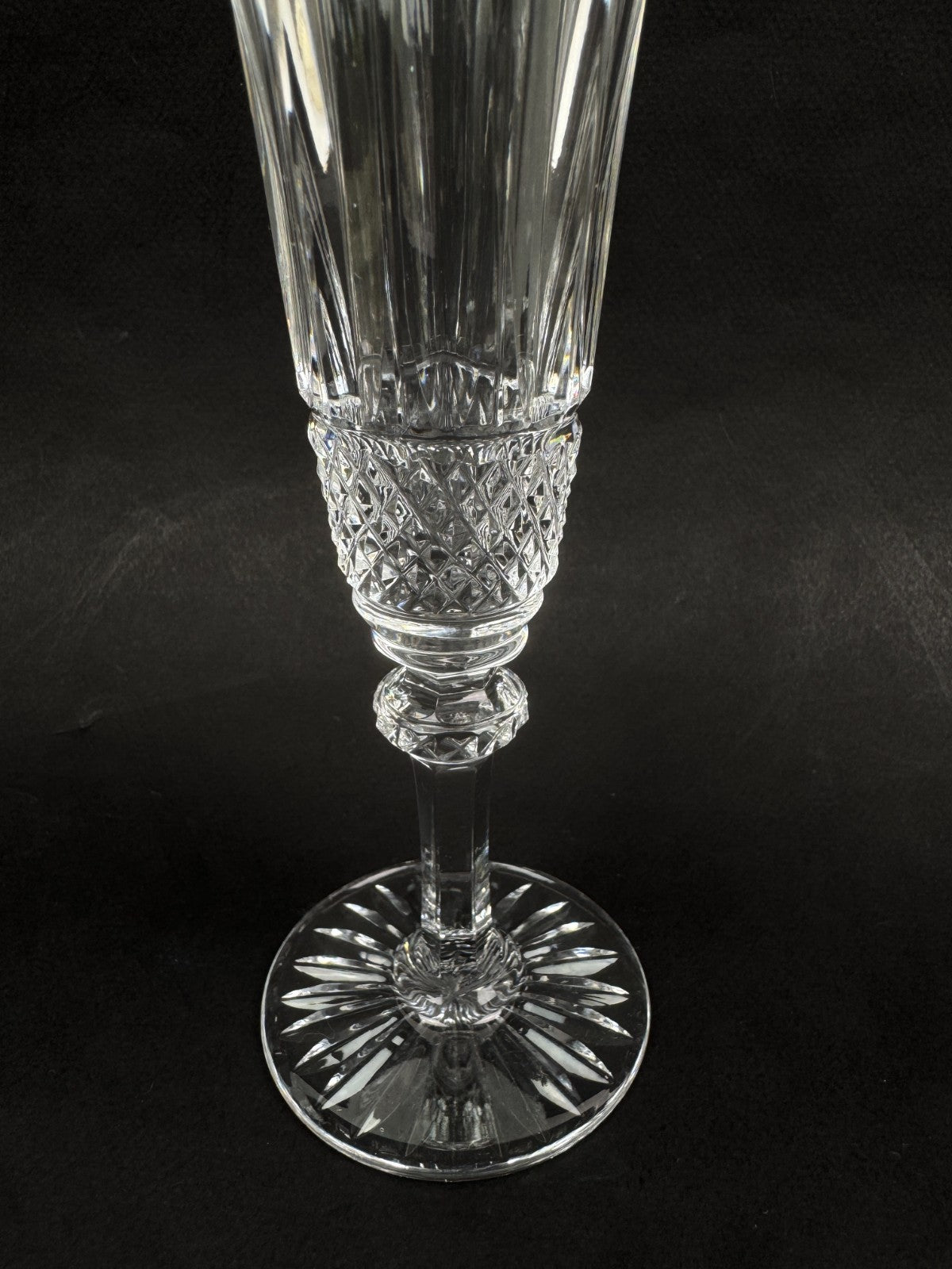 Série de 6 flûtes à champagne en cristal Saint-Louis – Modèle Tommy – Parfait ét