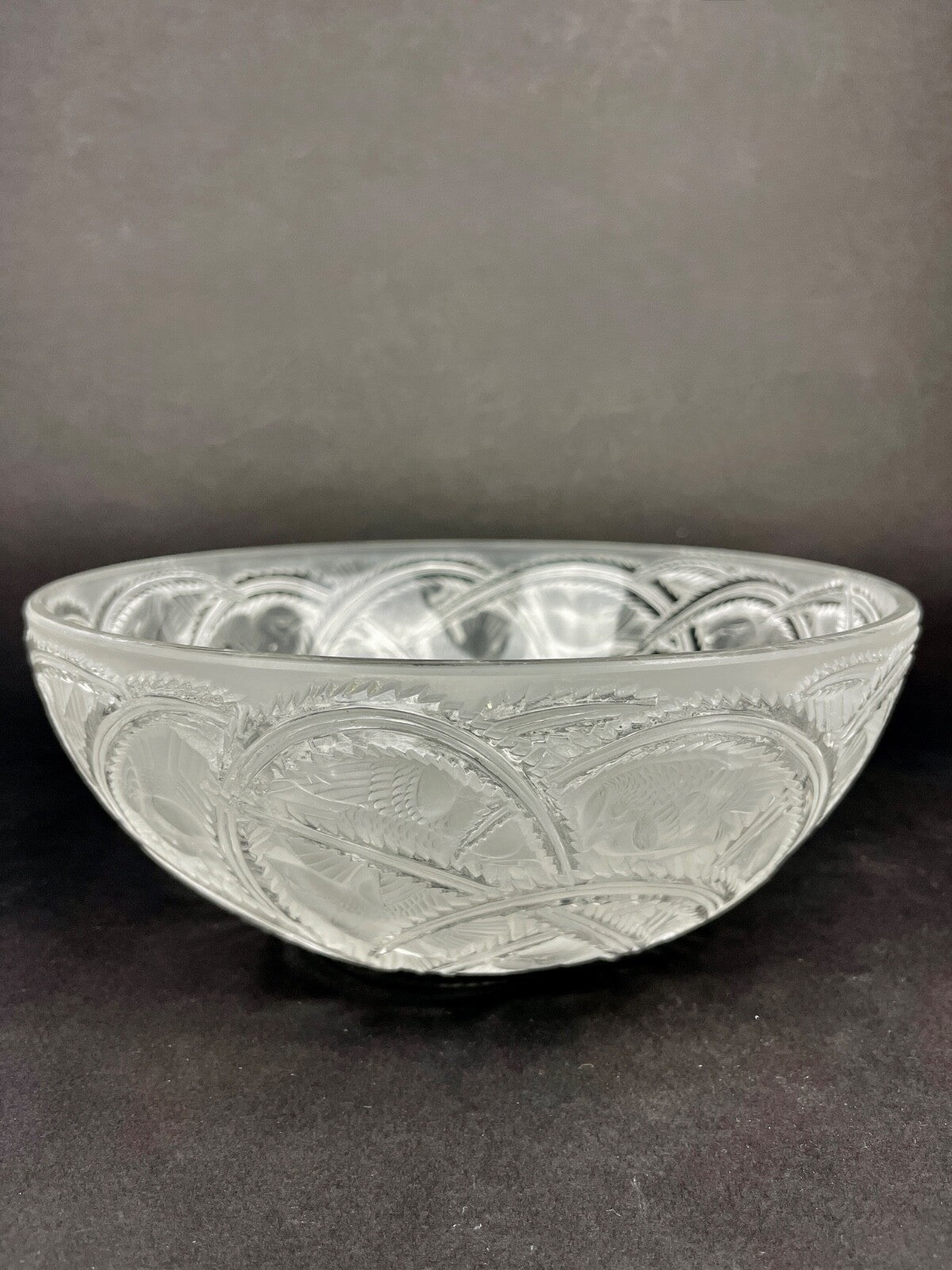 Coupe En Cristal Lalique Modèle Pinsons