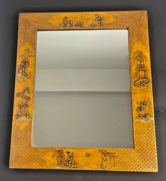 Miroir Asiatique En Bois Laqué N°2