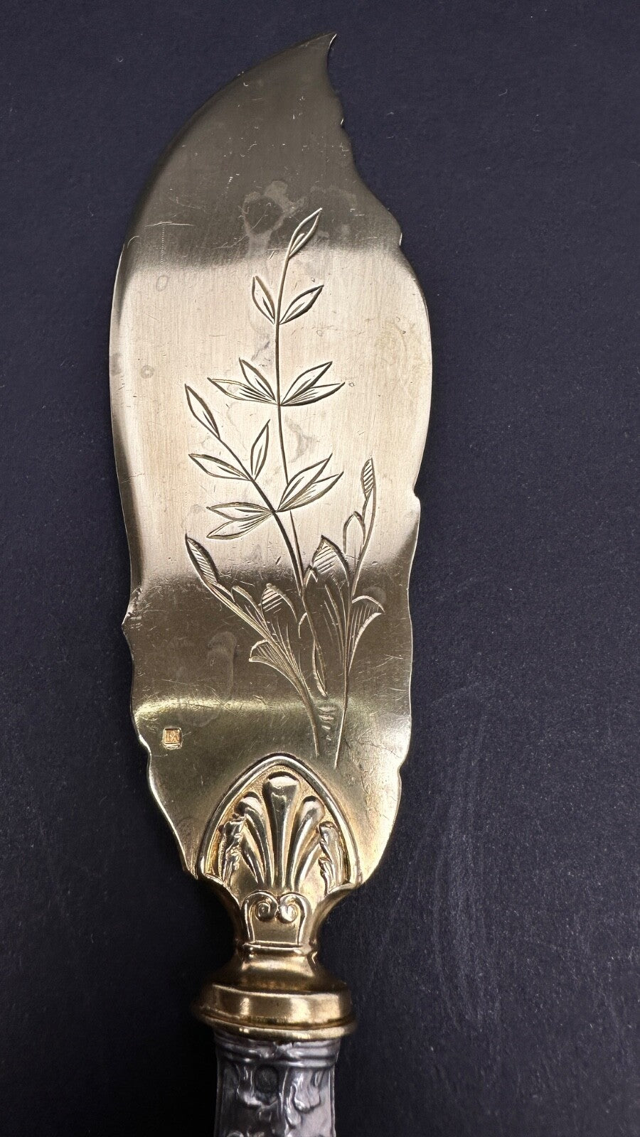 Couteau à Gâteaux, à Glace Et Pelle à Fruits En Argent, Couverts à Dessert