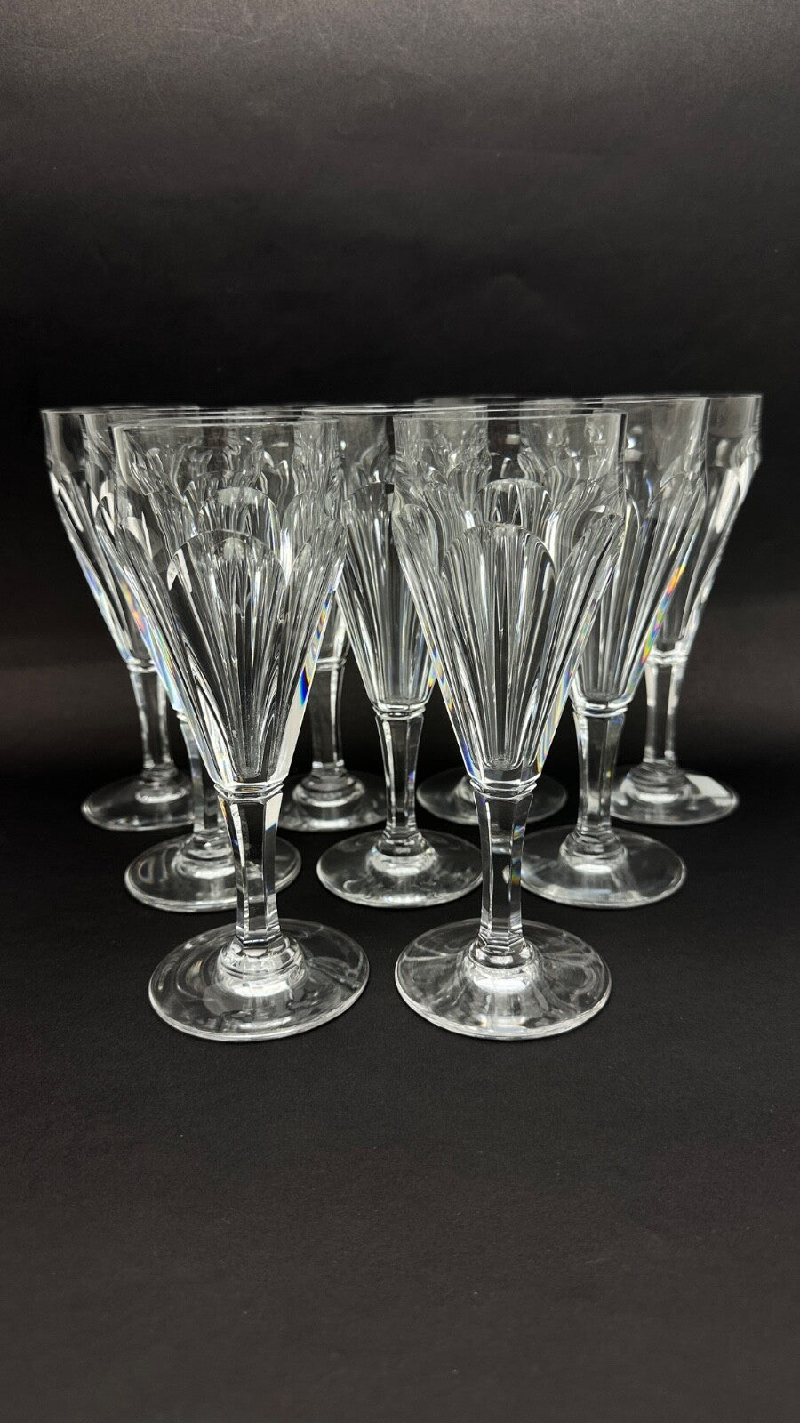 Baccarat, Suite De 9 Flûtes à Champagne Modèle Duchesse De Dino