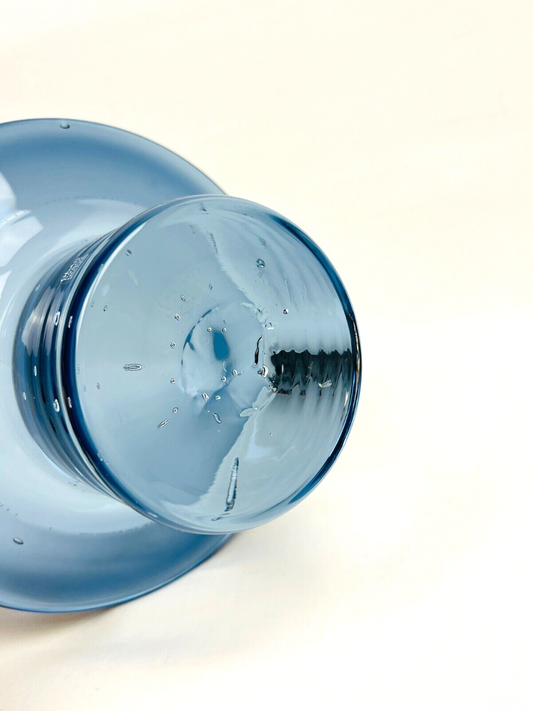 Coupe sur pied en verre bullé Regina Kaufmann pour Glas Hagen Hütte