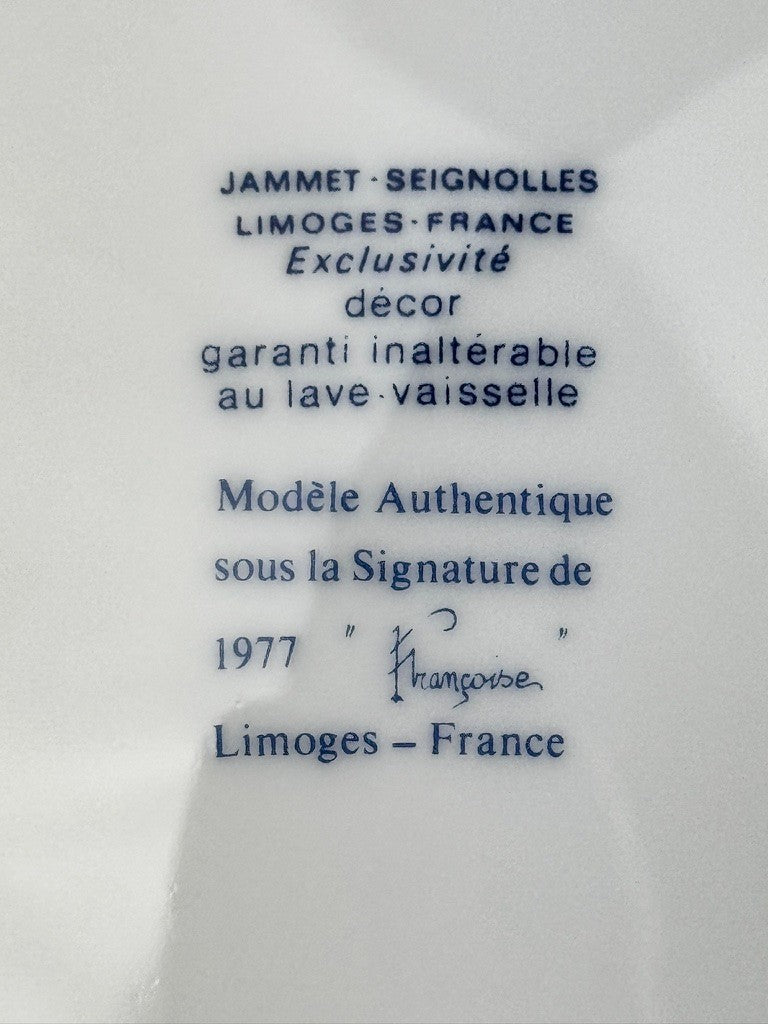 Service de 6 assiettes plates à Poissons stylisés – Jammet Seignolles
