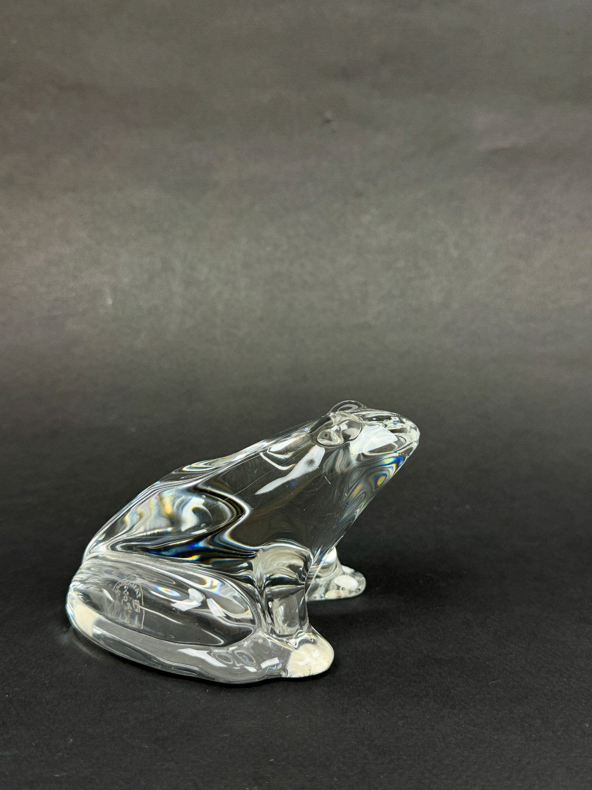 Baccarat, grenouille en cristal, presse-papiers