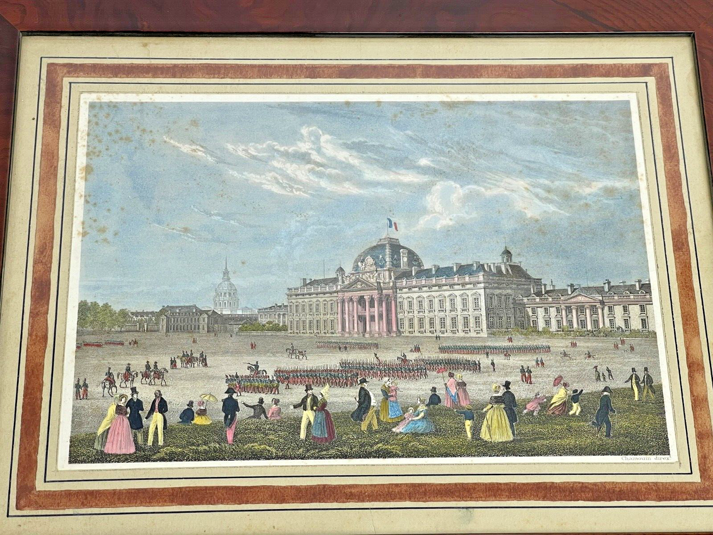 Suite De 2 Vues De Paris d'Ap. Jb Chamoin, Colonne De Juillet & Champs De Mars